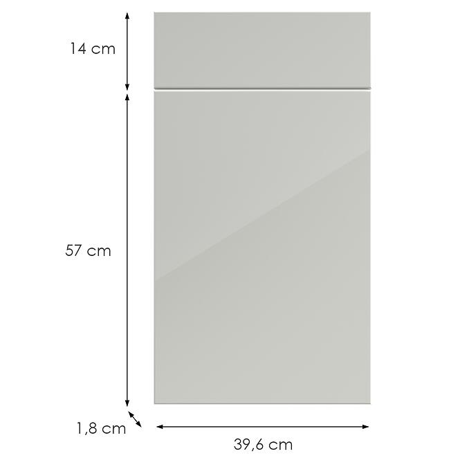 Konyhafront D40s1(L/P) L9 K900 Bianco Hg Griii,2