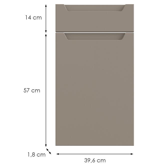 Konyhafront D40s1 L Q2 K204 Capuccino Matt Gri,2
