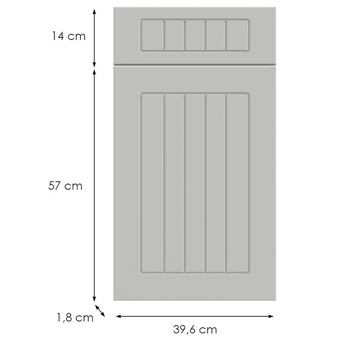 Konyhafront D40s1(L/P)  H5 K252 Fehér Gr I