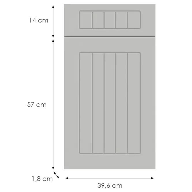 Konyhafront D40s1(L/P)  H5 K252 Fehér Gr I