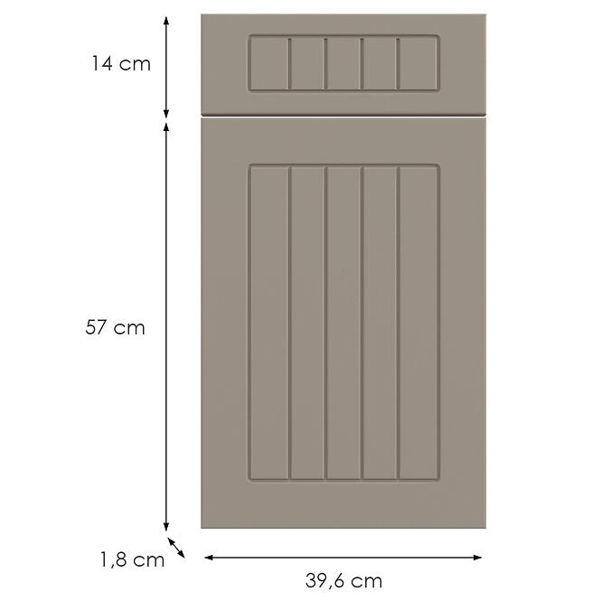 Konyhafront D40s1(L/P) H5 K257 Kasmír Matt Grii,2
