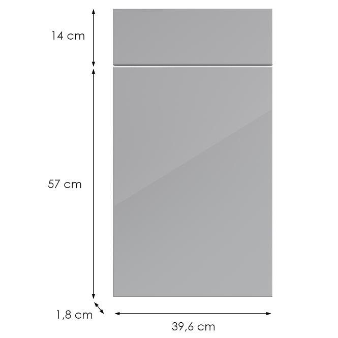 Konyhafront D40s1(L/P) L9 K268 Szürke Hg Griii