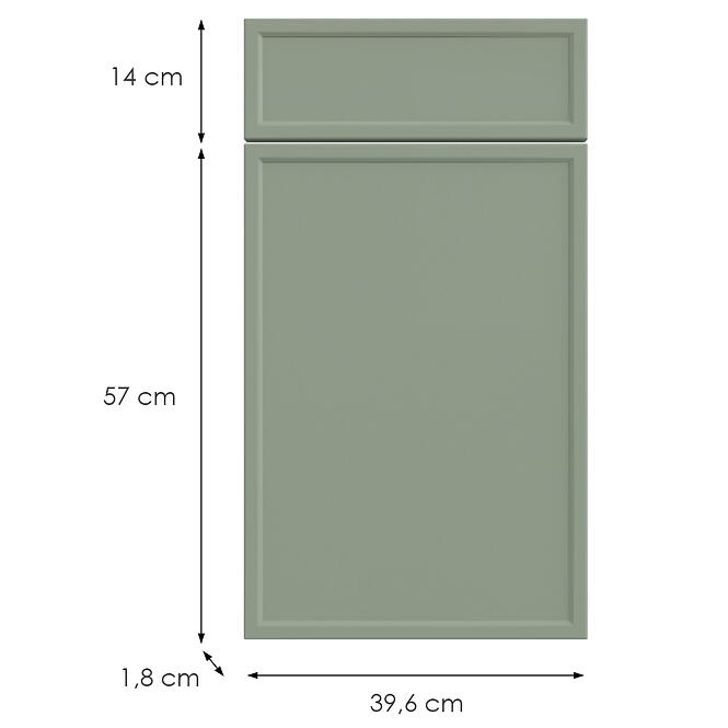 Konyhafront D40s1(L/P) O6 K-279 Olíva Grii,2