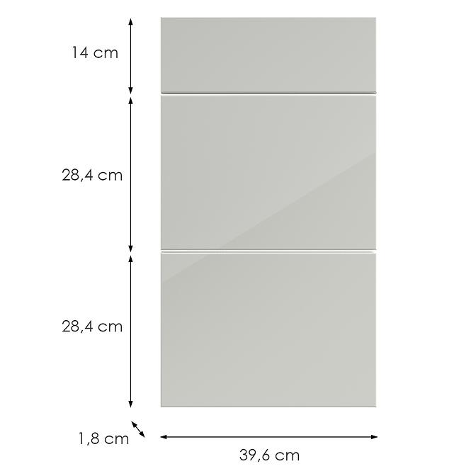 Konyhafront D40s3 L9 K900 Bianco Hg Griii