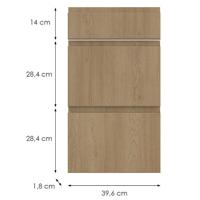 Konyhafront D40s3  T8 K282 Dub Cremona Grii