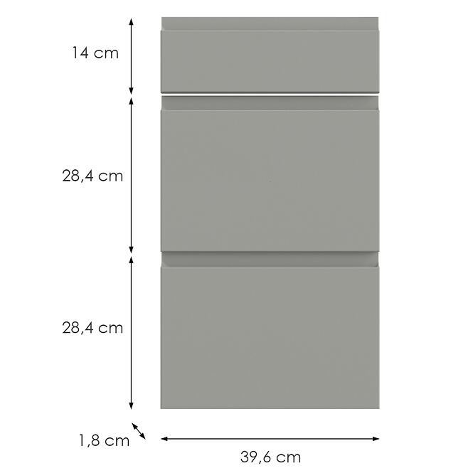 Konyhafront D40s3  T8 K261 Szürke Matt Grii