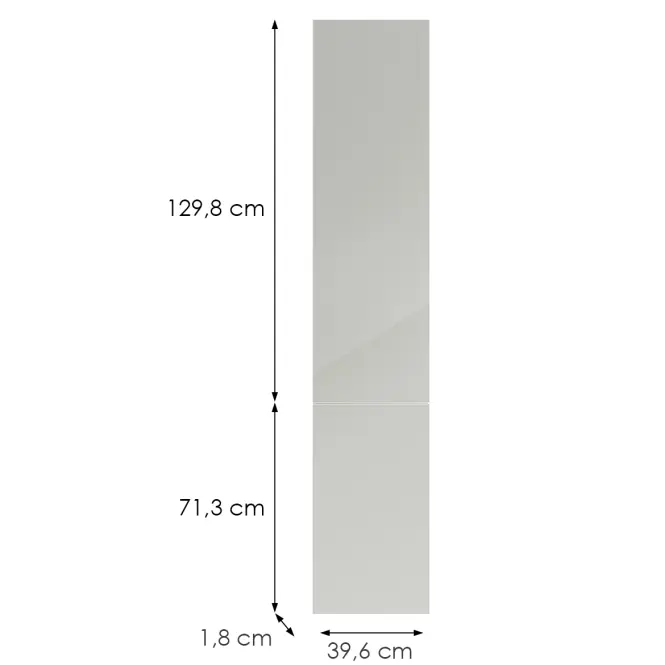 Konyhafront D40sp(L/P) L9 K900 Bianco Hg Griii,2