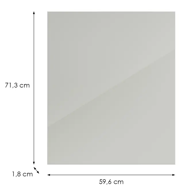 Konyhafront D60(L/P) L9 K900 Bianco Hg Griii