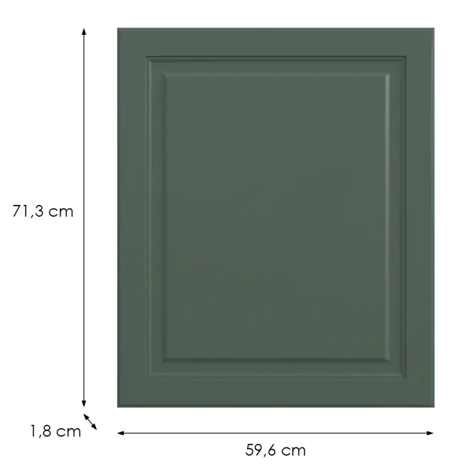Konyhafront D60(L/P)  V6 K274 Zöld labrado Gri