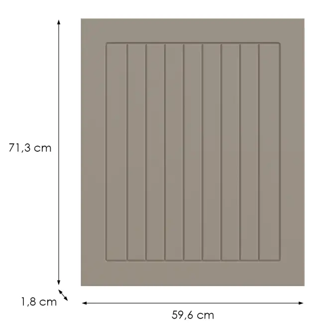 Konyhafront D60(L/P) H5 K257 Kasmír Matt Grii