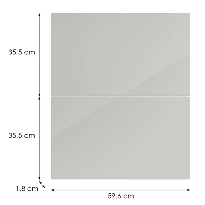 Konyhafront D60in L9 K900 Bianco Hg Griii