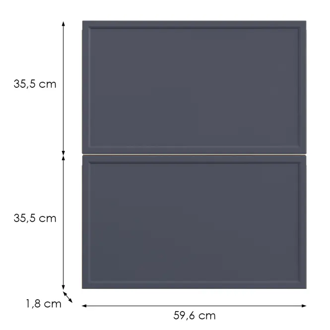 Konyhafront D60in O6 K273 Gránát Gri