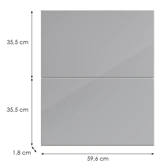 Konyhafront D60in L9 K268 Szürke Hg Griii