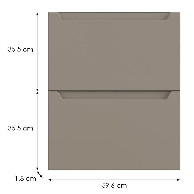 Konyhafront D60in Q2 K204 Capuccino Matt Gri