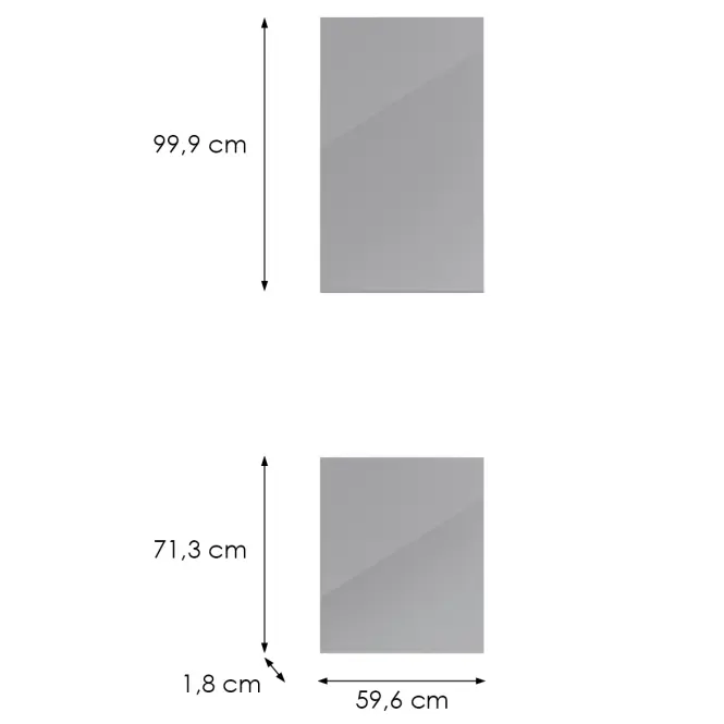 Konyhafront D60pwn(L/P) L9 K268 Szürke Hg Griii