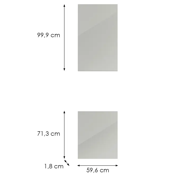Konyhafront D60pwn(L/P) L9 K900 Bianco Hg Griii,2