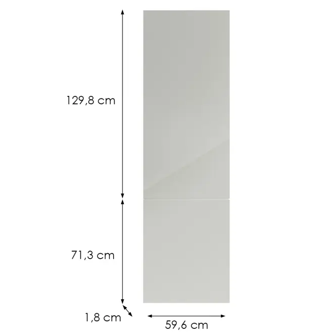 Konyhafront D60r(L/P) L9 K900 Bianco Hg Griii,2