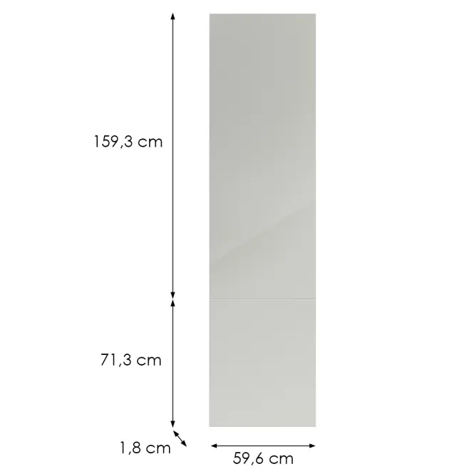 Konyhafront D60rwn(L/P) L9 K900 Bianco Hg Griii,2