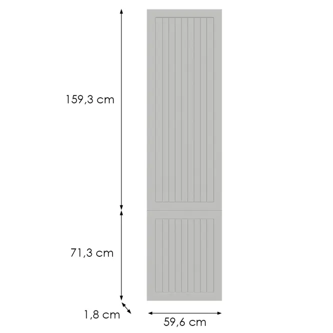 Konyhafront D60rwn(L/P)  H5 K252 Fehér Gr I,2