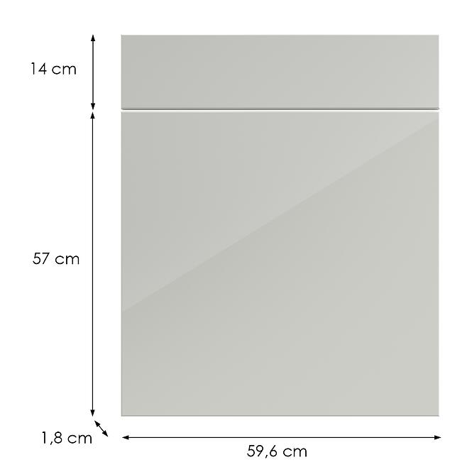 Konyhafront D60s1(L/P) L9 K900 Bianco Hg Griii