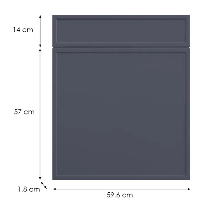 Konyhafront D60s1(L/P) O6 K273 Gránát Gri