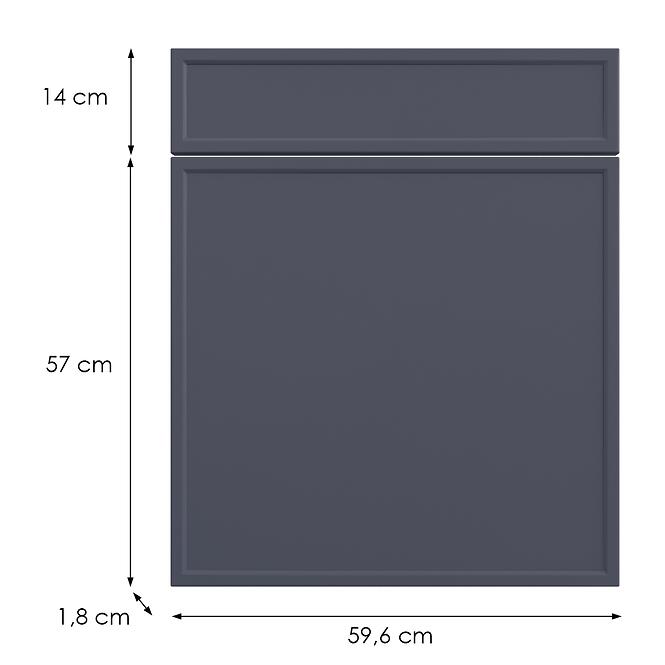 Konyhafront D60s1(L/P) O6 K273 Gránát Gri