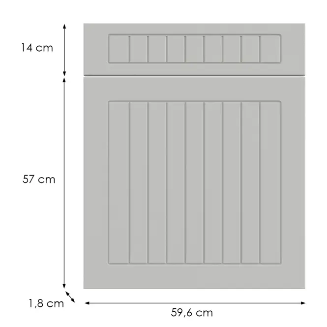 Konyhafront D60s1(L/P) H5 K252 Fehér Gr I