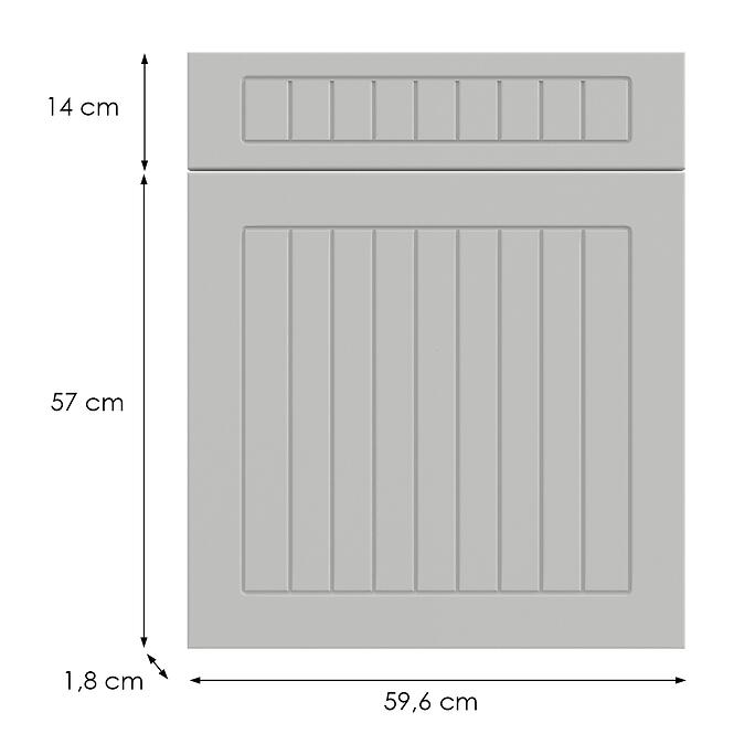 Konyhafront D60s1(L/P) H5 K252 Fehér Gr I
