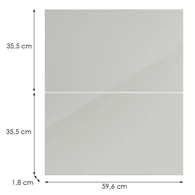 Konyhafront D60s2 L9 K900 Bianco Hg Griii