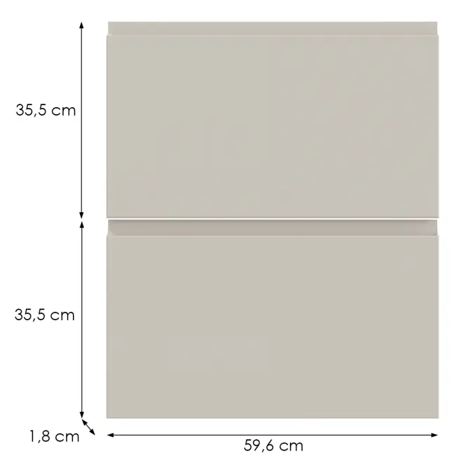 Konyhafront D60s2+1  T8 K943 Kasmír Gri