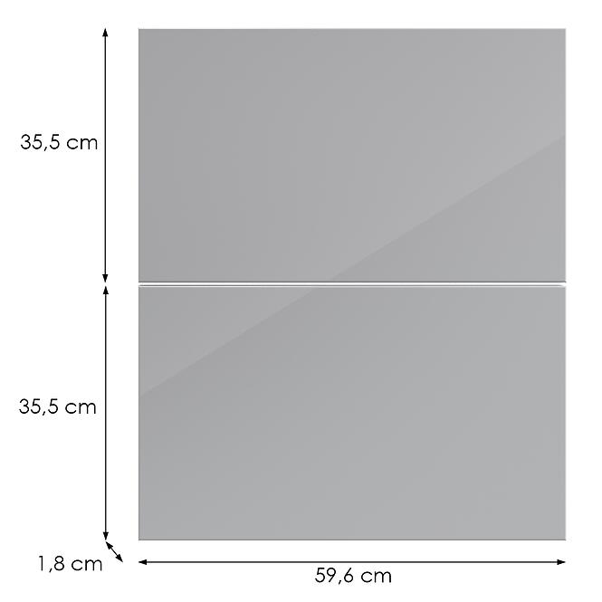 Konyhafront D60s2+1  L9 K268 Szürke Hg Griii,2