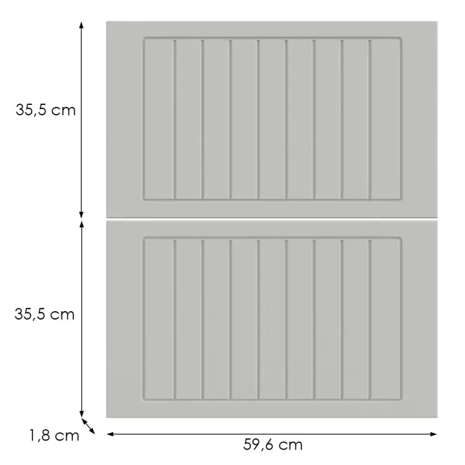 Konyhafront D60s2+1  H5 K252 Fehér Gr I