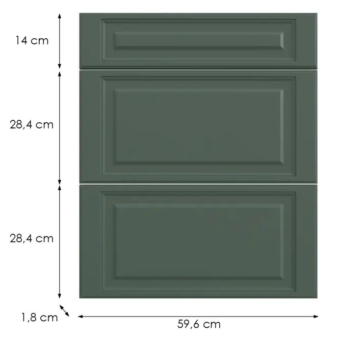 Konyhafront D60s3  V6 K274 Zöld labrado Gri,2