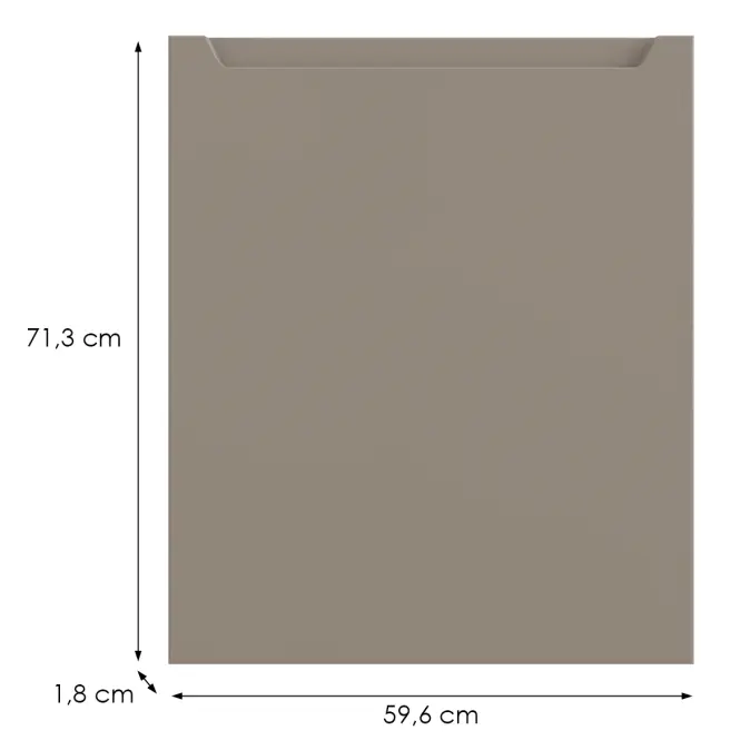 Konyhafront D60zs Q2 K204 Capuccino Matt Gri,2