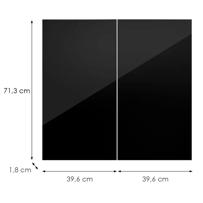Konyhafront D80 L9 K165 Fekete Hg Griii,2