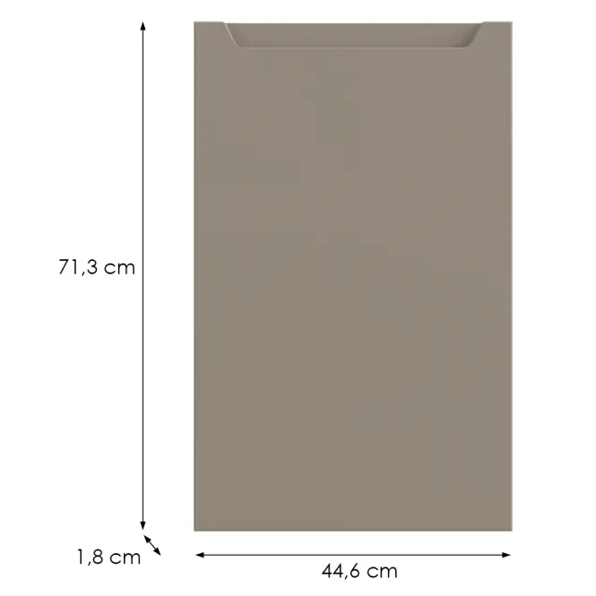 Konyhafront D45fzw Q2 K204 Capuccino Matt Gri,2