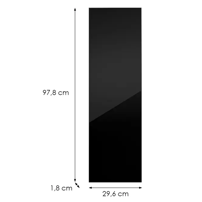 Konyhafront G30(100)(L/P) L9 K165 Fekete Hg Griii,2