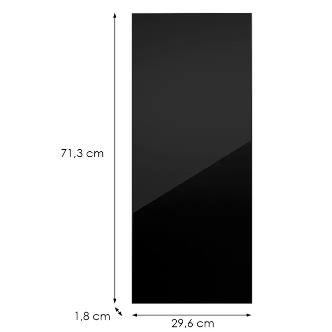 Konyhafront G30(72)(L/P) L9 K165 Fekete Hg Griii,2