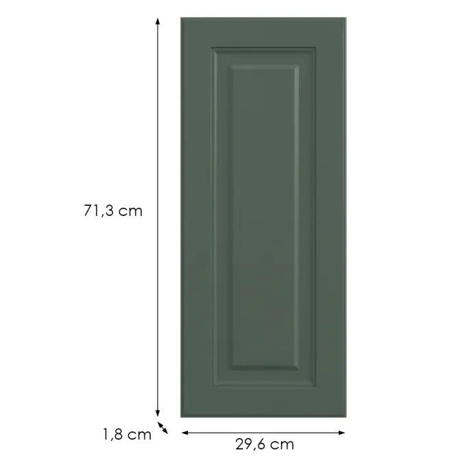 Konyhafront G30(72)(L/P)  V6 K274 Zöld labrado,2