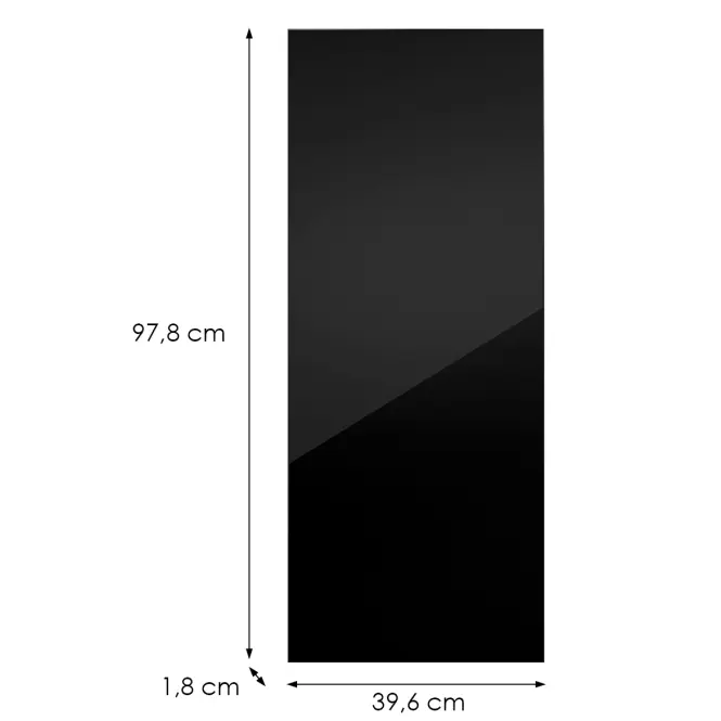 Konyhafront G40(100)(L/P) L9 K165 Fekete Hg Griii,2
