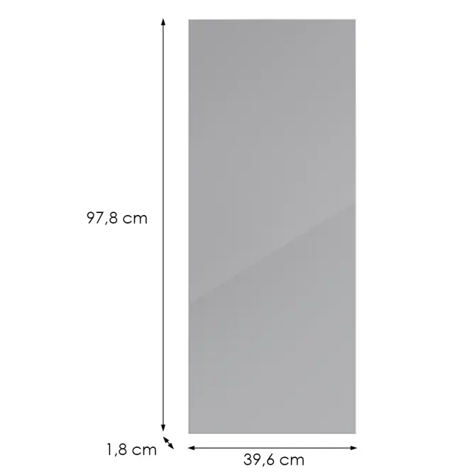 Konyhafront G40(100)(L/P) L9 K268 Szürke Hg Griii,2