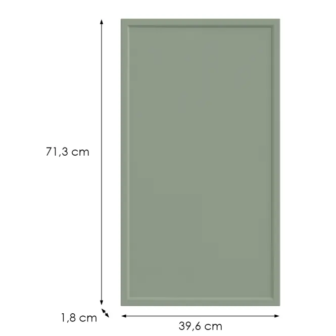 Konyhafront G40(72)(L/P) O6 K-279 Olíva Grii,2