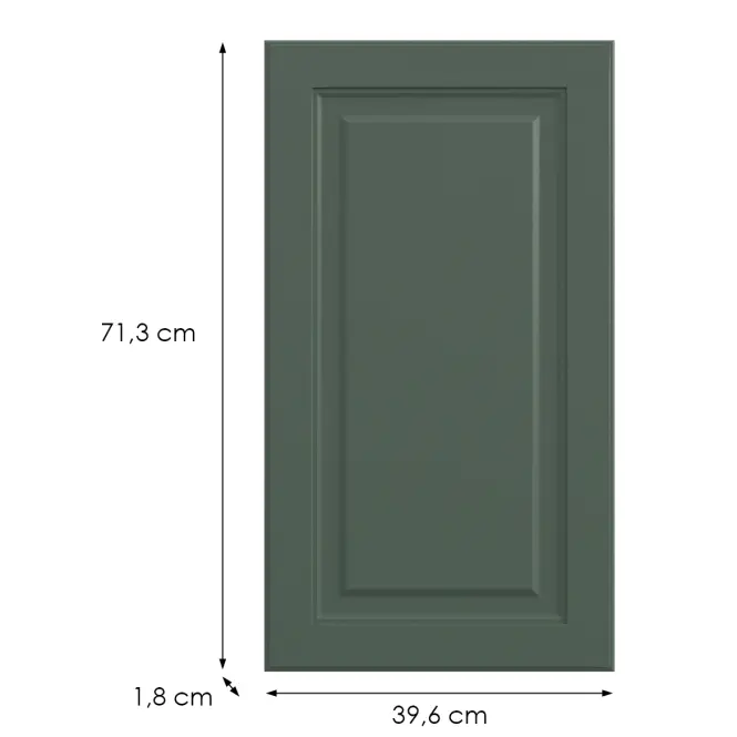 Konyhafront G40(72)(L/P)  V6 K274 Zöld labrado,2