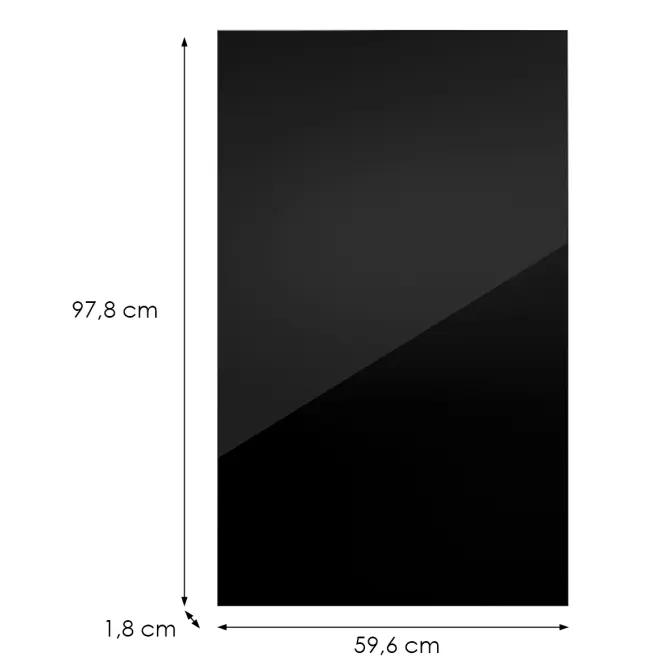 Konyhafront G60(100)(L/P) L9 K165 Fekete Hg Griii,2