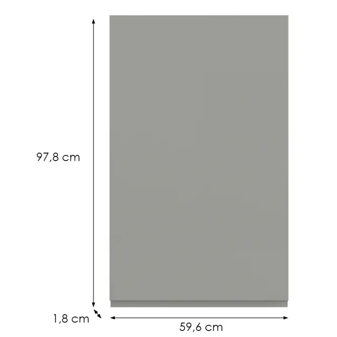 Konyhafront G60(100) L T8 K261 Szürke Matt Grii