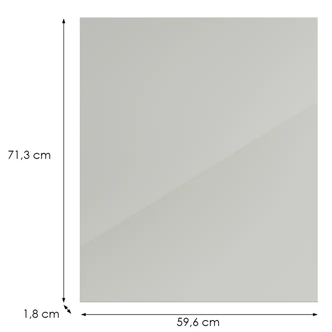 Konyhafront G60(72)(L/P) L9 K900 Bianco Hg Griii,2