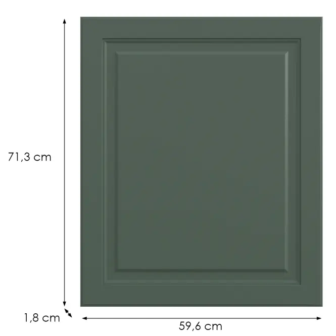 Konyhafront G60(72)(L/P)  V6 K274 Zöld labrado,2