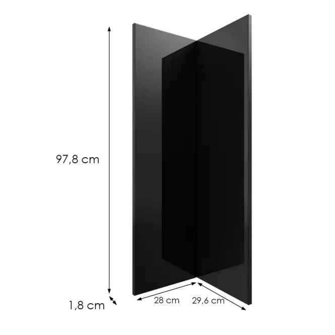 Konyhafront G60n2(100) L9 K165 Fekete Hg Griii,2