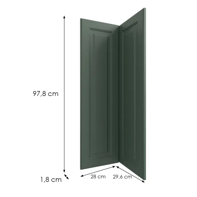 Konyhafront G60n2(100)(L/P)V6 K274 Zöld labrado Gr,2