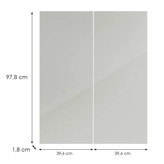 Konyhafront G80(100) L9 K900 Bianco Hg Griii,2